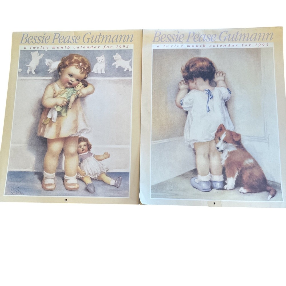 Bessie Pease Gutmann Calendar Lot 1992 1993 Vintage Art Multi Good Illustrations